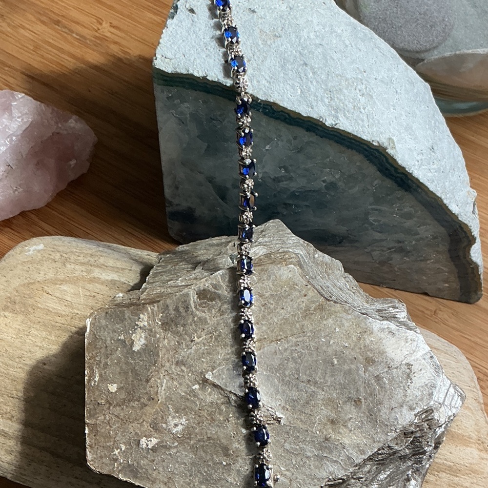 Sapphire and Silver Women's Bracelet